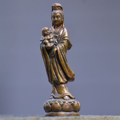 Quan Yin with Baby Statue - Click Image to Close